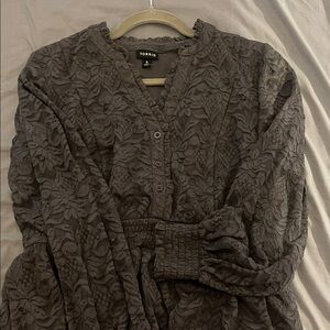 Torrid Charcoal Lace Long Sleeve Dress